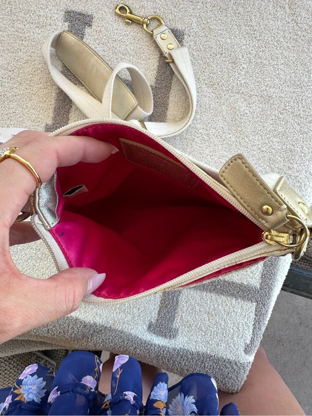 Floral coach crossbody bag